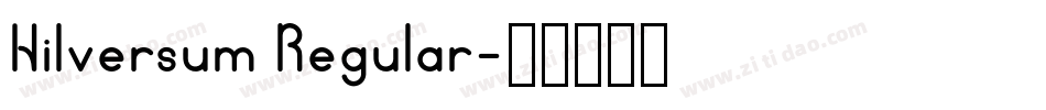 Hilversum Regular字体转换